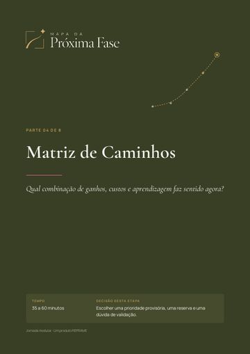 Capa da Parte 04, Matriz de Caminhos