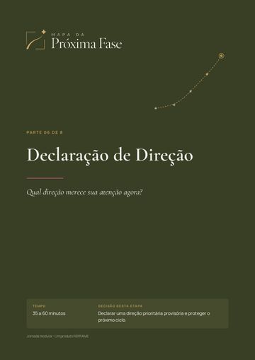 Capa da Parte 06, Declaração de Direção