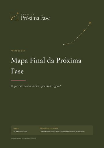 Capa da Parte 07, Mapa Final da Próxima Fase